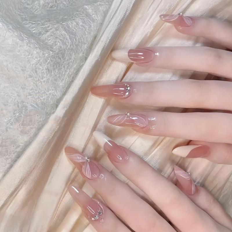 Ручная работа Стразы Французская лента Длинные накладные ногти – Высококлассные съемные элементы нейл-арта Large
Ручная работа Стразы Французская лента Длинные накладные ногти – Высококлассные съемные элементы нейл-арта Large