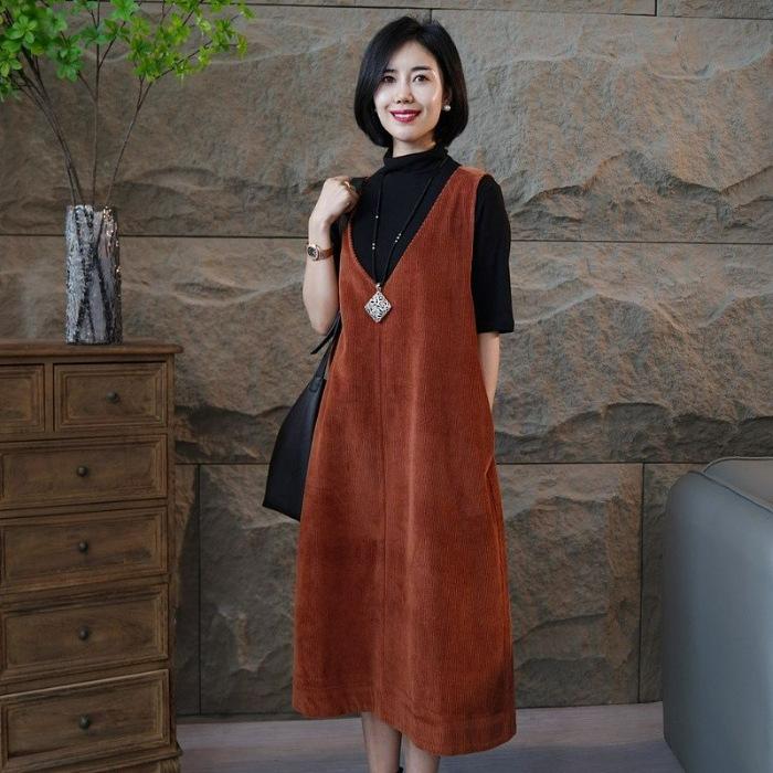 French black strap skirt women s summer new large size loose casual age reduction solid color long dress 3XL темно-коричневого кольору
French black strap skirt women s summer new large size loose casual age reduction solid color long dress 3XL темно-коричневого кольору