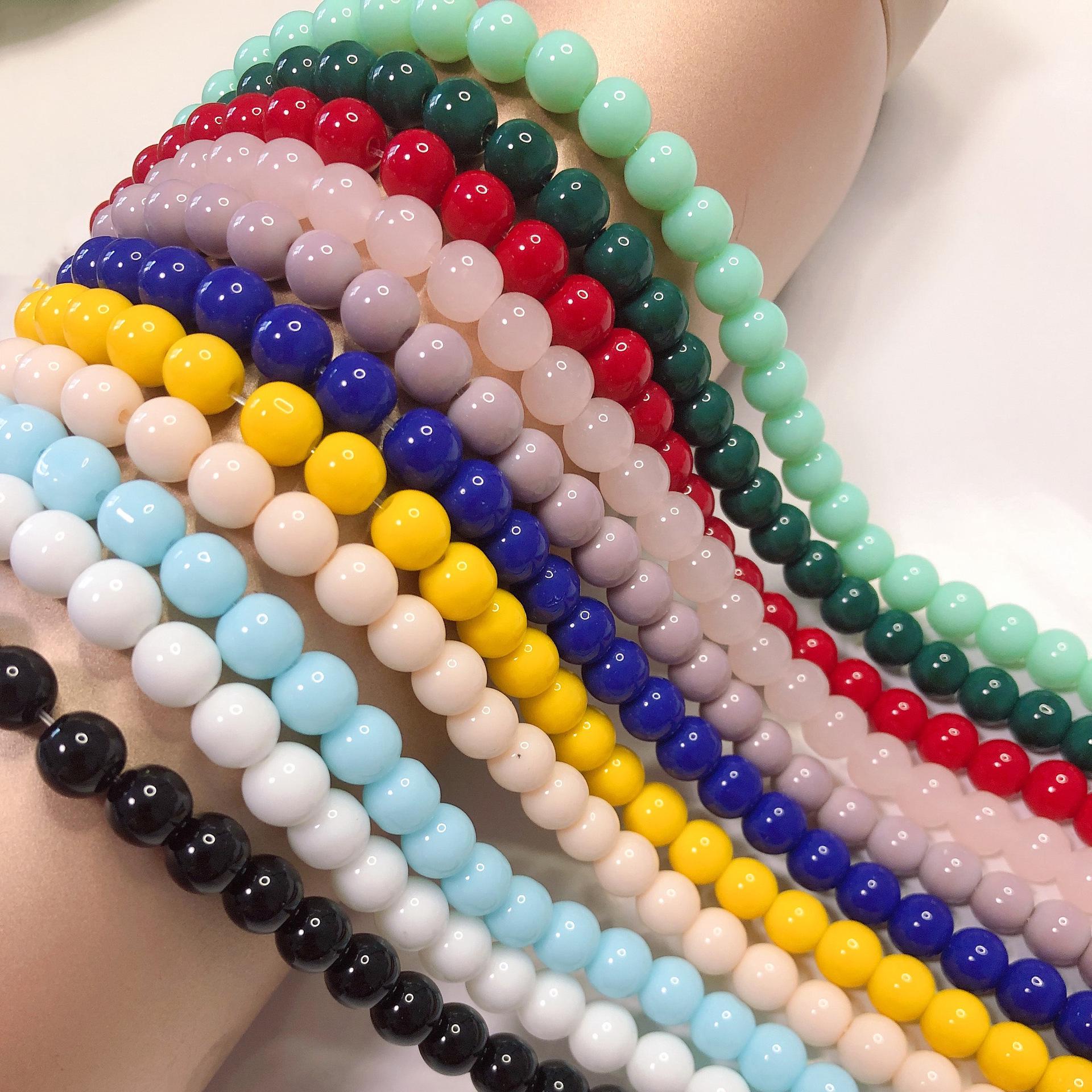 8mm Glossy Porcelain Crystal Beads for Handmade DIY Earrings & Bracelets 8mm (50-51 beads), 38cm strand
8mm Glossy Porcelain Crystal Beads for Handmade DIY Earrings & Bracelets 8mm (50-51 beads), 38cm strand