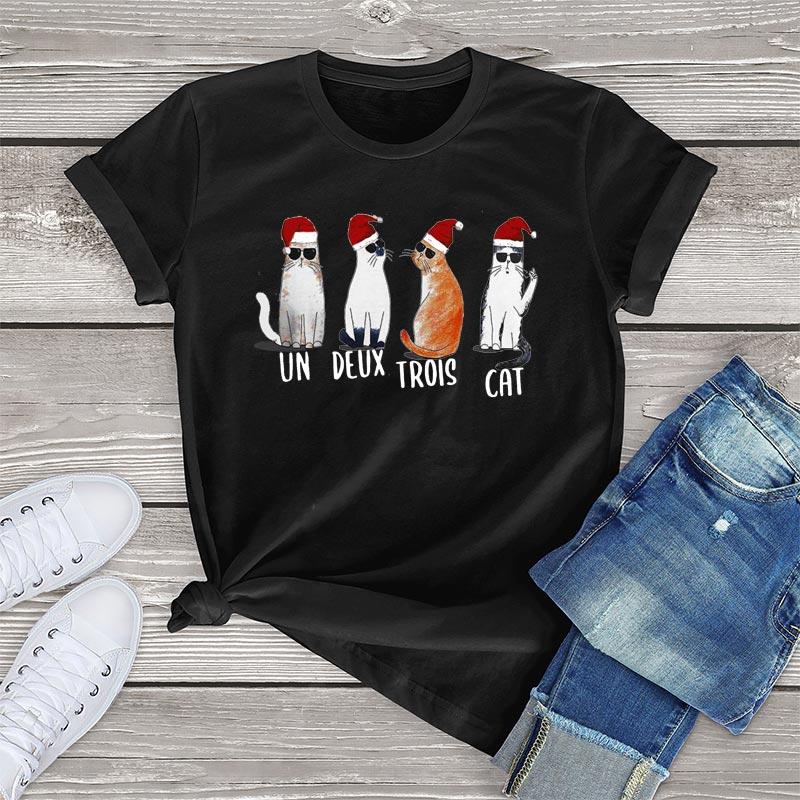 Cotton Un Deux Trois Santa Cat Graphic T Shirts for Women Kawaii Clothes Harajuku Oversized Christmas Woman TShirts Unisex Tee 3XL чорний
Cotton Un Deux Trois Santa Cat Graphic T Shirts for Women Kawaii Clothes Harajuku Oversized Christmas Woman TShirts Unisex Tee 3XL чорний