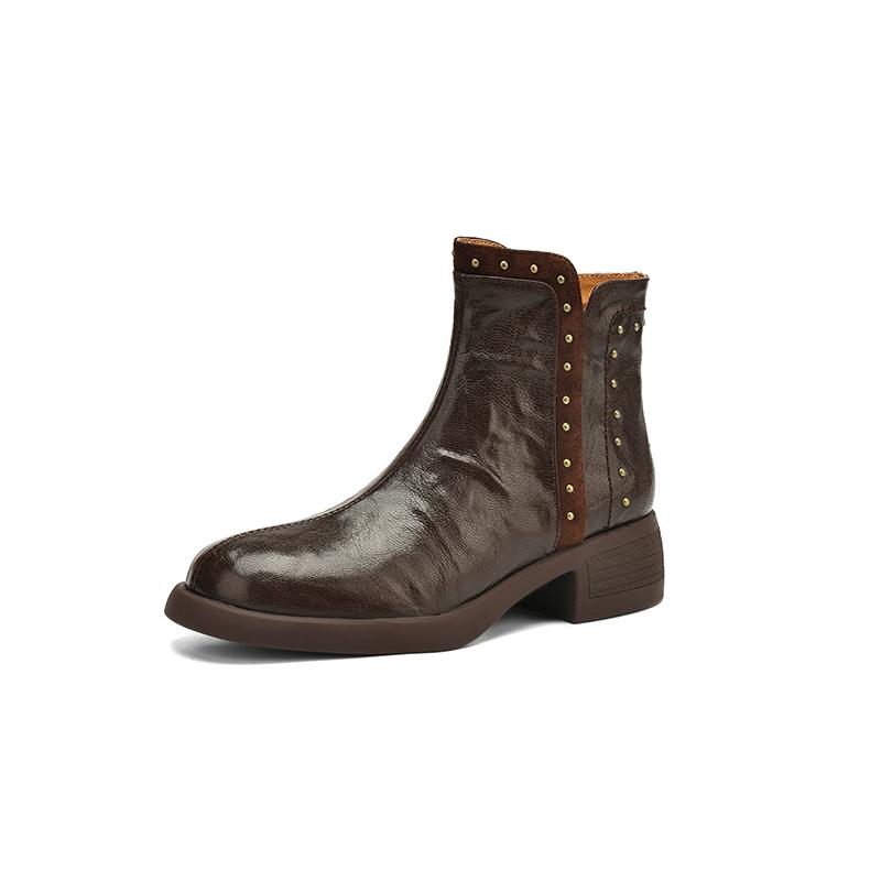 Мода НОВЫЕ Осенние Женские Ботинки Обувь из Натуральной Кожи для Женщин Круглый Носок Массивный Каблук Обувь Ретро Заклепки Молния Короткие Ботинки Повседневная Обувь 34 коричневый
Мода НОВЫЕ Осенние Женские Ботинки Обувь из Натуральной Кожи для Женщин Круглый Носок Массивный Каблук Обувь Ретро Заклепки Молния Короткие Ботинки Повседневная Обувь 34 коричневый