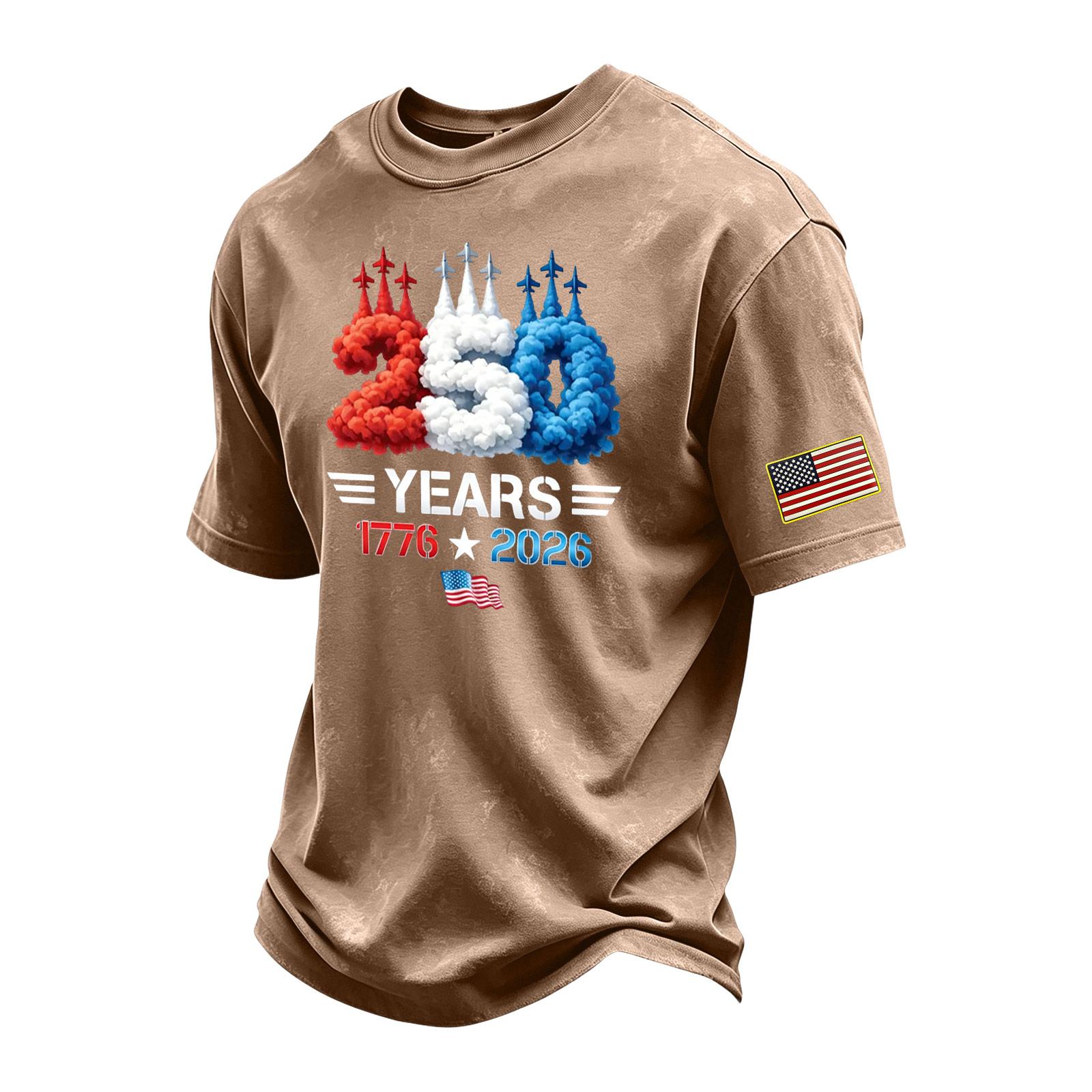 Men s Vintage Washed Crew Neck Short Sleeve T Shirt Independence Day Graphic Print 250 Years 1776 to 2026 Cotton Blend Casual Tee M кофейный
Men s Vintage Washed Crew Neck Short Sleeve T Shirt Independence Day Graphic Print 250 Years 1776 to 2026 Cotton Blend Casual Tee M кофейный