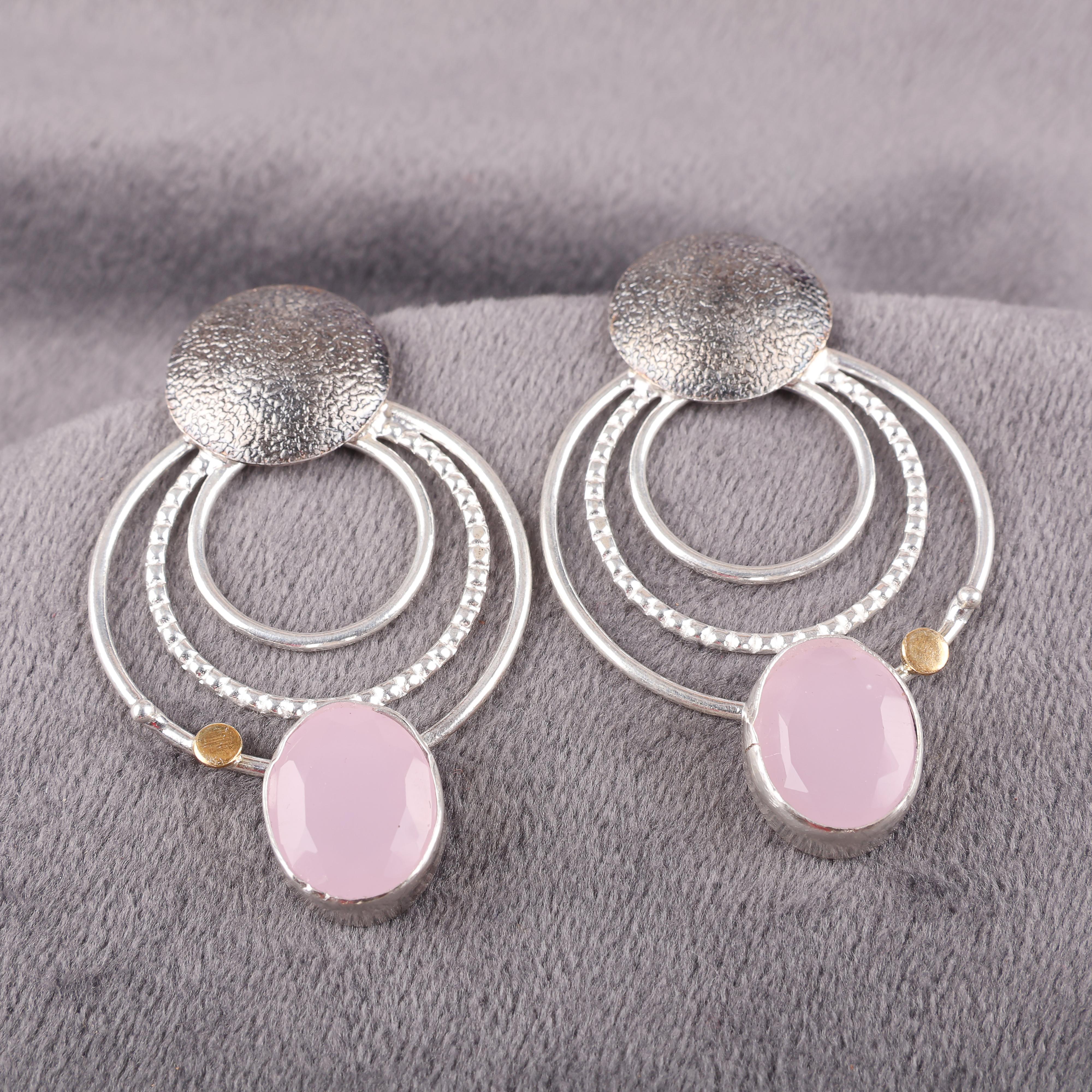 Rose Chalcedony Gemstone Jewelry, 925 Sterling Silver Earrings Jewelry, Handmade Gorgeous Earrings Gift For Women 1.85 Inches рожевий
Rose Chalcedony Gemstone Jewelry, 925 Sterling Silver Earrings Jewelry, Handmade Gorgeous Earrings Gift For Women 1.85 Inches рожевий