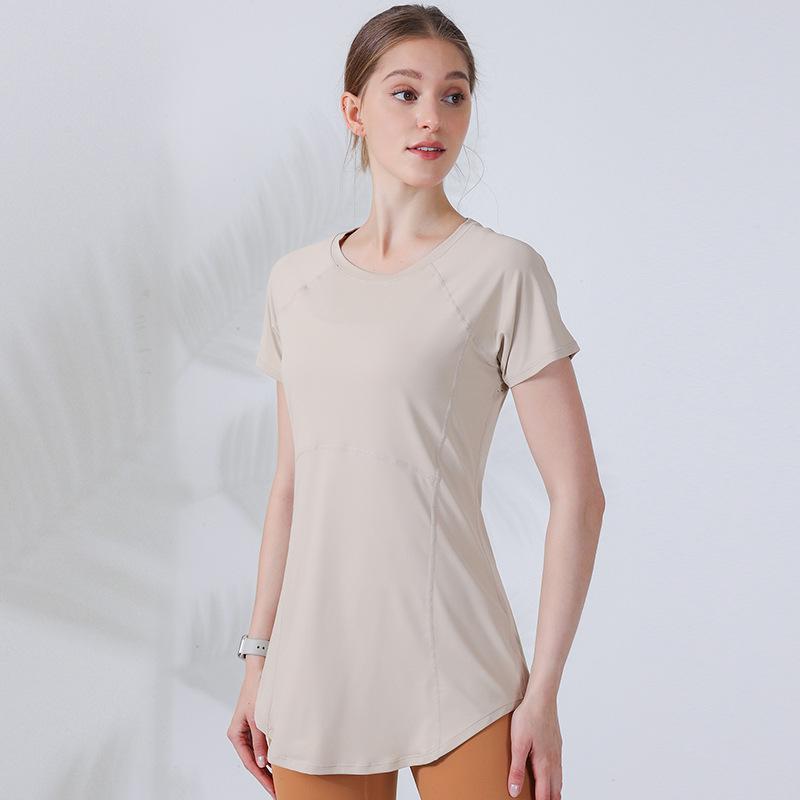 Spring/Summer Women s Yoga Suit: Slimming, Breathable, Long Hip-Covering, Beautiful Back, Short Sleeve Running Fitness Sportswear Medium хакі
Spring/Summer Women s Yoga Suit: Slimming, Breathable, Long Hip-Covering, Beautiful Back, Short Sleeve Running Fitness Sportswear Medium хакі