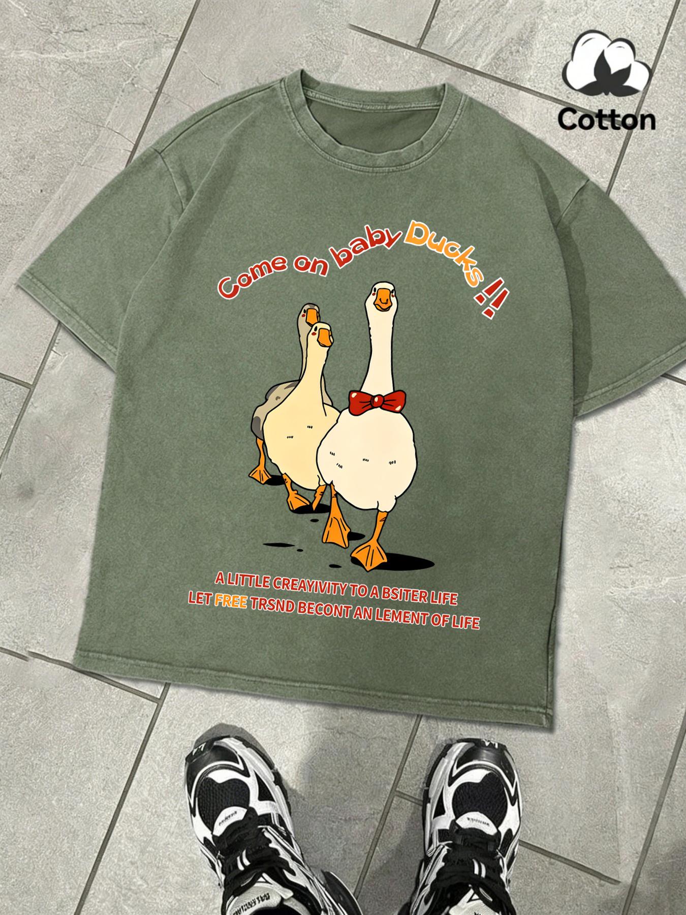 Come On Baby Duck Design Washed Mens TShirt Summer Casual Retro Cotton Top Snow Wash Tees Unisex Loose ONeck Streetwear S
Come On Baby Duck Design Washed Mens TShirt Summer Casual Retro Cotton Top Snow Wash Tees Unisex Loose ONeck Streetwear S