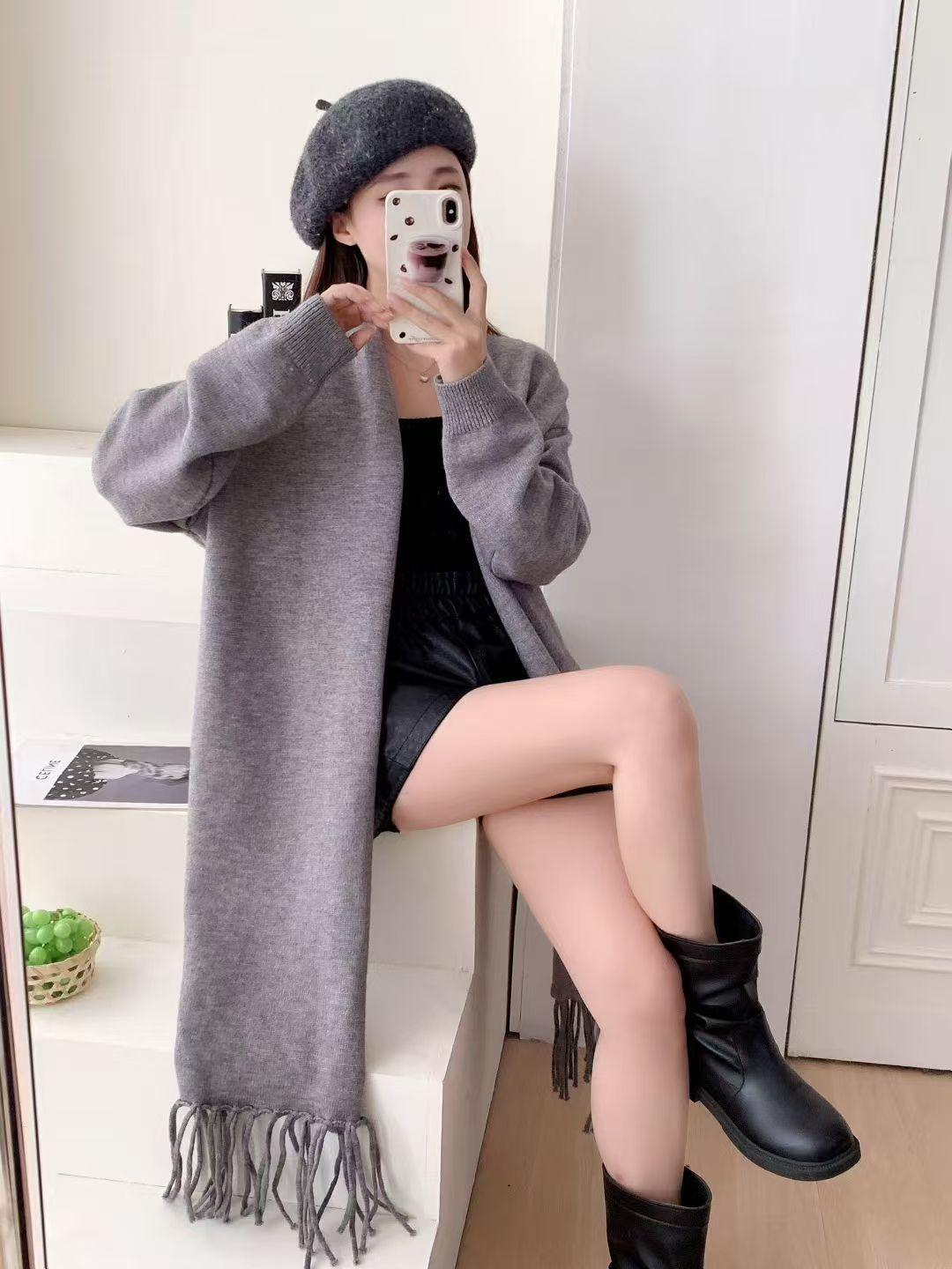 Autumn/Winter Tassel Knit Cardigan Shawl One Size серый
Autumn/Winter Tassel Knit Cardigan Shawl One Size серый