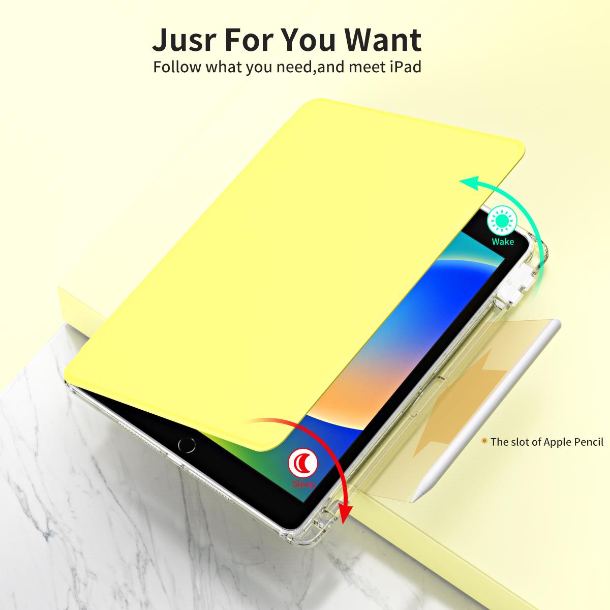For iPad 10.2 (2021)/(2019)/(2020) Kickstand Case PU+Acrylic Detachable Tablet Cover Yellow
For iPad 10.2 (2021)/(2019)/(2020) Kickstand Case PU+Acrylic Detachable Tablet Cover Yellow