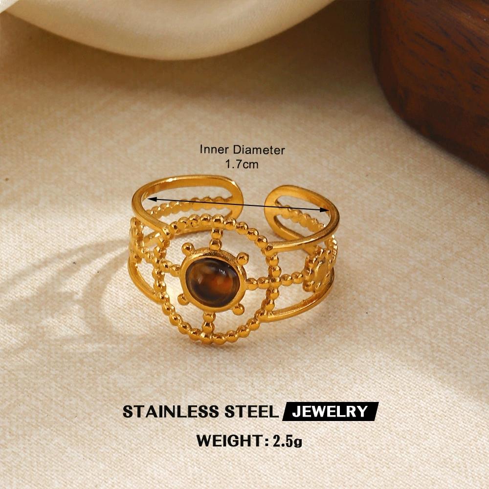 Stainless Steel Tiger s Eye Stone Rings for Men Women Vintage Luxury Opened Sun Rings Maillard Style Jewelry Charms No Fading
Stainless Steel Tiger s Eye Stone Rings for Men Women Vintage Luxury Opened Sun Rings Maillard Style Jewelry Charms No Fading