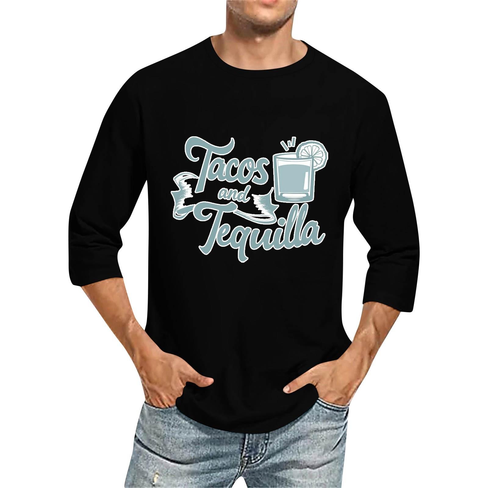 Мужская повседневная модная футболка с круглым вырезом и рукавом три четверти XXL чёрный
Мужская повседневная модная футболка с круглым вырезом и рукавом три четверти XXL чёрный