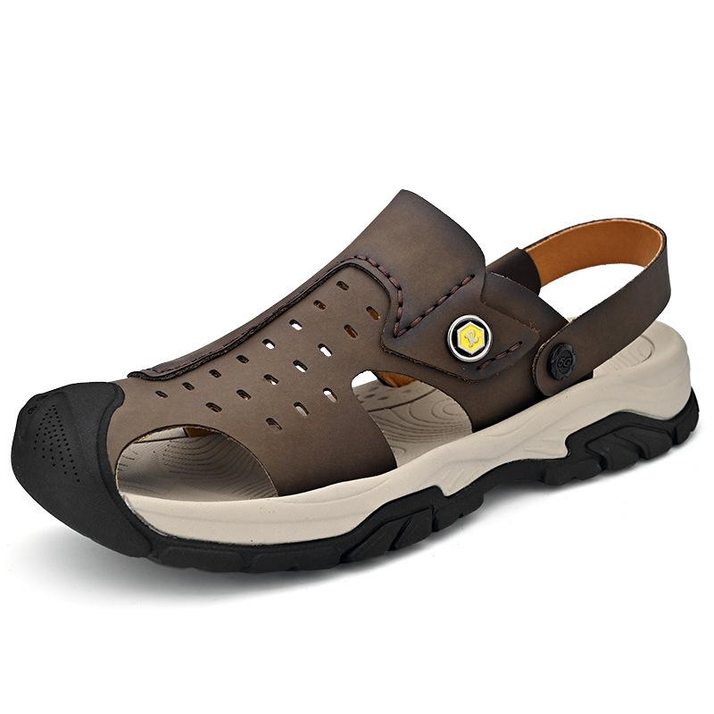Withdrawal of genuine leather sandals, soft-soled baotou beach shoes, two sandals in one 44
Withdrawal of genuine leather sandals, soft-soled baotou beach shoes, two sandals in one 44
