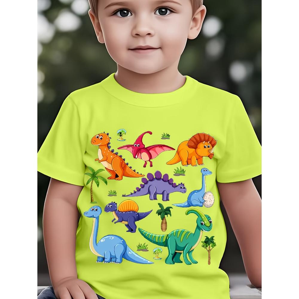 Boys and Girls Cartoon T-Shirt, Dinosaur Pattern Comfortable Short Sleeve, Round Neck Top, Summer Clothing for Children Ages 1-8 100
Boys and Girls Cartoon T-Shirt, Dinosaur Pattern Comfortable Short Sleeve, Round Neck Top, Summer Clothing for Children Ages 1-8 100