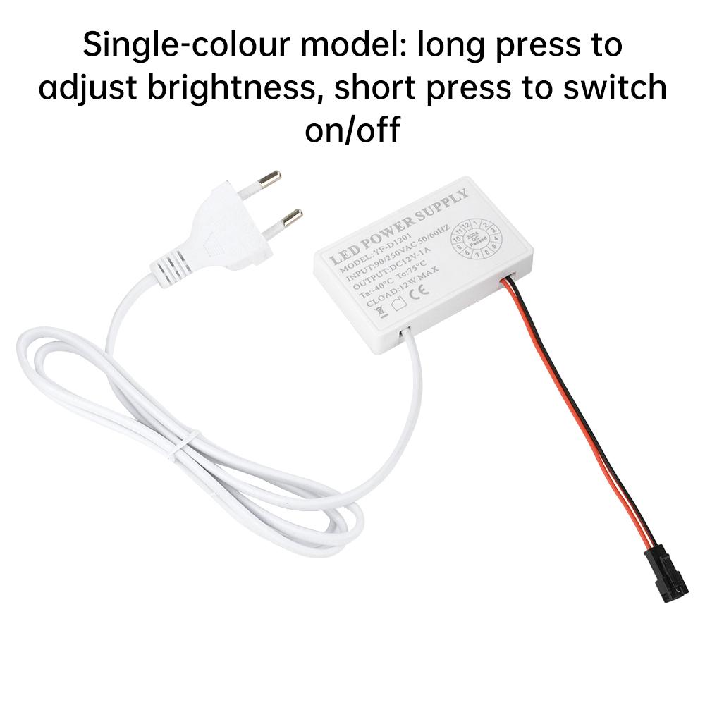 DC 12V 1A 12W Infinitely Dimmable Touch Sensor Switch LED Driver All-in-One Sensor Switch Power Supply Monochrome /Tricolor
DC 12V 1A 12W Infinitely Dimmable Touch Sensor Switch LED Driver All-in-One Sensor Switch Power Supply Monochrome /Tricolor