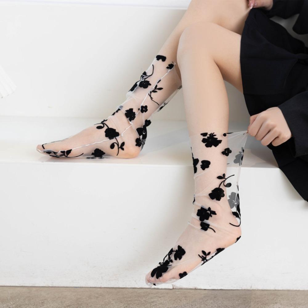 Chic Floral Tulle Thin Pile Up Socks Transparent Mesh Flower Lace Socks Breathable Summer
Chic Floral Tulle Thin Pile Up Socks Transparent Mesh Flower Lace Socks Breathable Summer