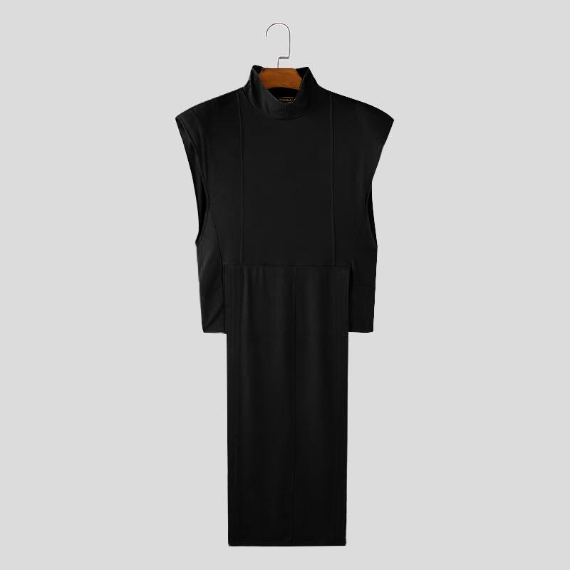 INCERUN Мужские топы с воротником-стойкой без рукавов с высокой посадкой и низкой посадкой, повседневные туники, футболки M чёрный
INCERUN Мужские топы с воротником-стойкой без рукавов с высокой посадкой и низкой посадкой, повседневные туники, футболки M чёрный