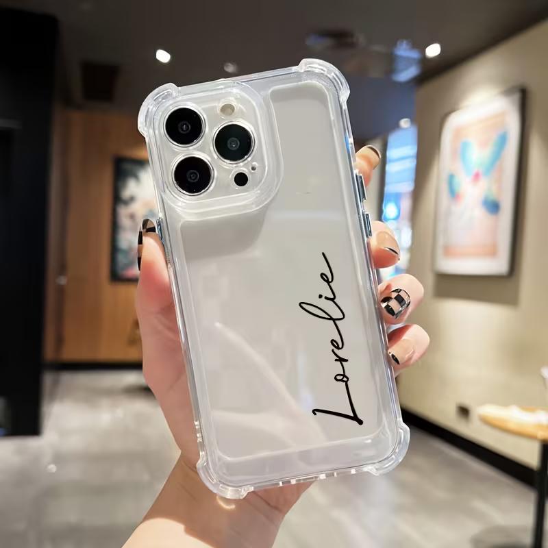 Custom Name Letters Transparent Phone Case For iPhone 11 12 13 14 15 16 17 Pro Max 17 Air With Four Corner Anti Fall Protection For iPhone 17 Air
Custom Name Letters Transparent Phone Case For iPhone 11 12 13 14 15 16 17 Pro Max 17 Air With Four Corner Anti Fall Protection For iPhone 17 Air