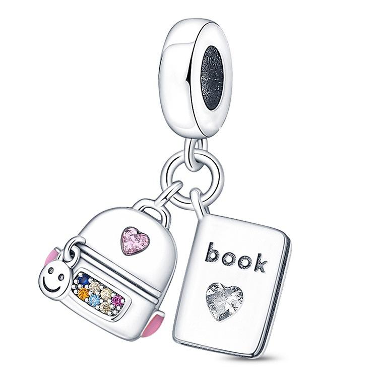 S925 Silver DIY Cute Backpack And Book Two-Piece Charms Jewelry Making Bead Accessories
S925 Silver DIY Cute Backpack And Book Two-Piece Charms Jewelry Making Bead Accessories