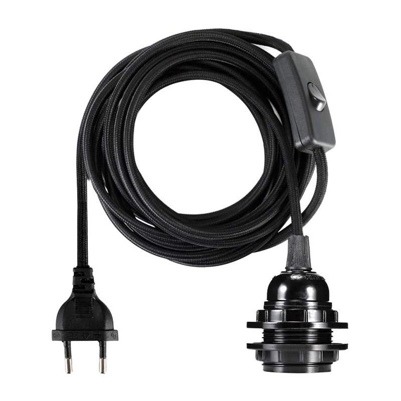 European E27 Bakelite Plug Pendant Lamp Base with Switch European 2m Braided, Bakelite Double Ring
European E27 Bakelite Plug Pendant Lamp Base with Switch European 2m Braided, Bakelite Double Ring