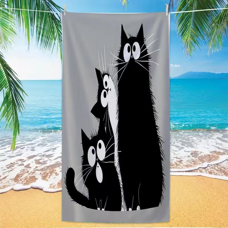 Cute Cartoon Cat Pattern Beach Towel Minimal Kitten Animal Print Absorbent Quick Dry Soft Towel for Beach Pool Vacation W40*H60(CM)
Cute Cartoon Cat Pattern Beach Towel Minimal Kitten Animal Print Absorbent Quick Dry Soft Towel for Beach Pool Vacation W40*H60(CM)