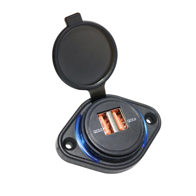 Double USB Power Adapter Car Charger with QC18W Fast Charging 18W for 12-24V Devices Waterproof Cover Safety Protections
Double USB Power Adapter Car Charger with QC18W Fast Charging 18W for 12-24V Devices Waterproof Cover Safety Protections