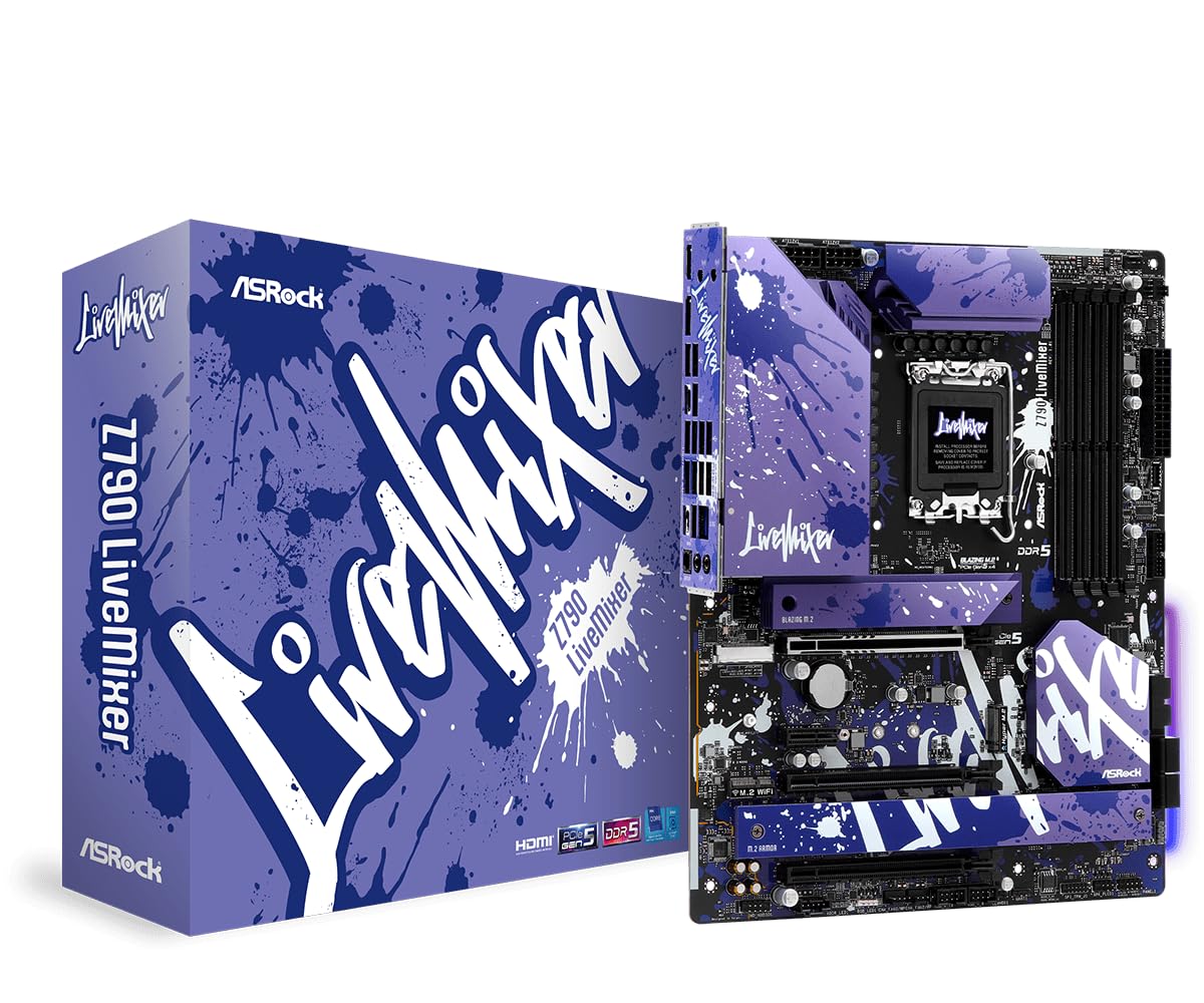 Материнська плата ASRock Z790 LiveMixer, сумісна з процесором Intel 12-го та 13-го поколінь, чіпсетом Z790, авторизований дистриб’ютор материнської плати DDR5 ATX
Материнська плата ASRock Z790 LiveMixer, сумісна з процесором Intel 12-го та 13-го поколінь, чіпсетом Z790, авторизований дистриб’ютор материнської плати DDR5 ATX