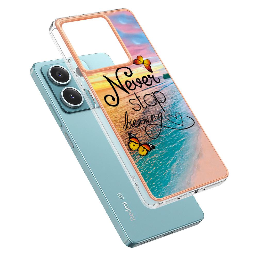 For Xiaomi Redmi Note 13 5G Case with IMD Marble Flower Pattern TPU Mobile Back Cover Never Stop Dreaming
For Xiaomi Redmi Note 13 5G Case with IMD Marble Flower Pattern TPU Mobile Back Cover Never Stop Dreaming