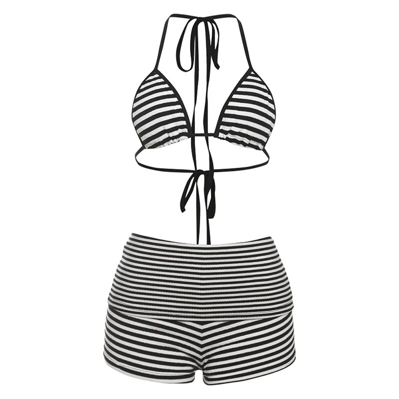 # Sisjuly# American Movie Summer Seaside Holiday Halter Lace-up Strap Stripes Shorts Casual Suit Women Black L
# Sisjuly# American Movie Summer Seaside Holiday Halter Lace-up Strap Stripes Shorts Casual Suit Women Black L