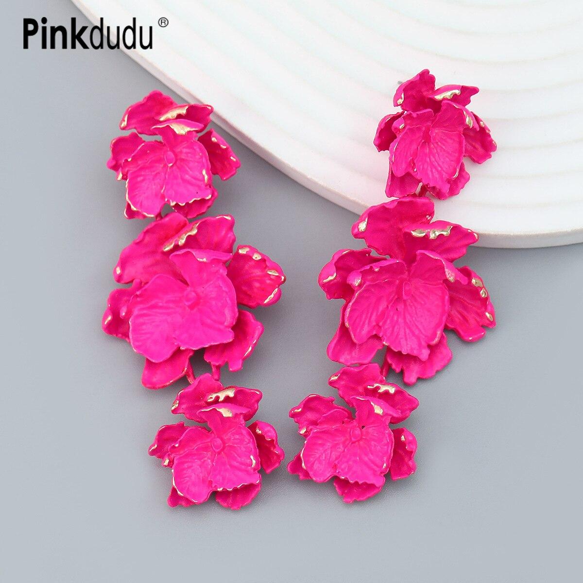 Pinkdudu Spring New 6 Color Floral Drop Серьги Многослойные Металлические Окрашенные Распылением Цветочные Подвесные Серьги для Женских Подарков PD1131
Pinkdudu Spring New 6 Color Floral Drop Серьги Многослойные Металлические Окрашенные Распылением Цветочные Подвесные Серьги для Женских Подарков PD1131