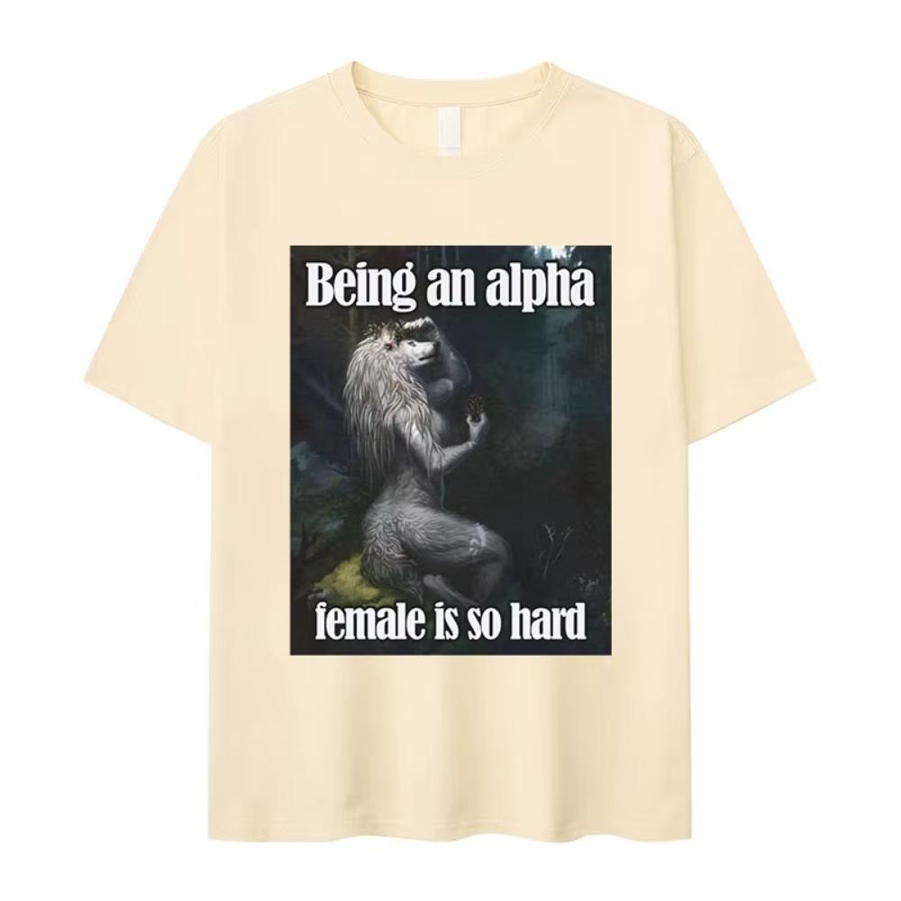 Being An Alpha Female Is So Hard Funny Wolf Meme T Shirt Unisex Women s Retro Fashion Harajuku Oversized Cotton T-shirts Streetwear S
Being An Alpha Female Is So Hard Funny Wolf Meme T Shirt Unisex Women s Retro Fashion Harajuku Oversized Cotton T-shirts Streetwear S