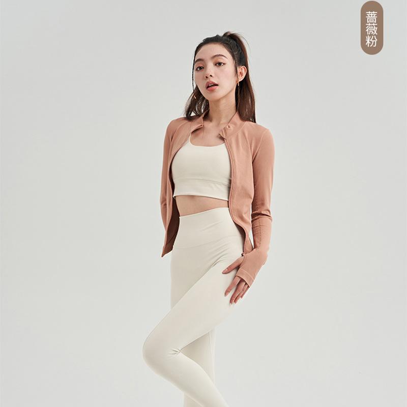 Autumn and winter new sports jacket slim and thin zipper cardigan knitted stand-up collar jumping exercise running fitness yoga clothes women S
Autumn and winter new sports jacket slim and thin zipper cardigan knitted stand-up collar jumping exercise running fitness yoga clothes women S