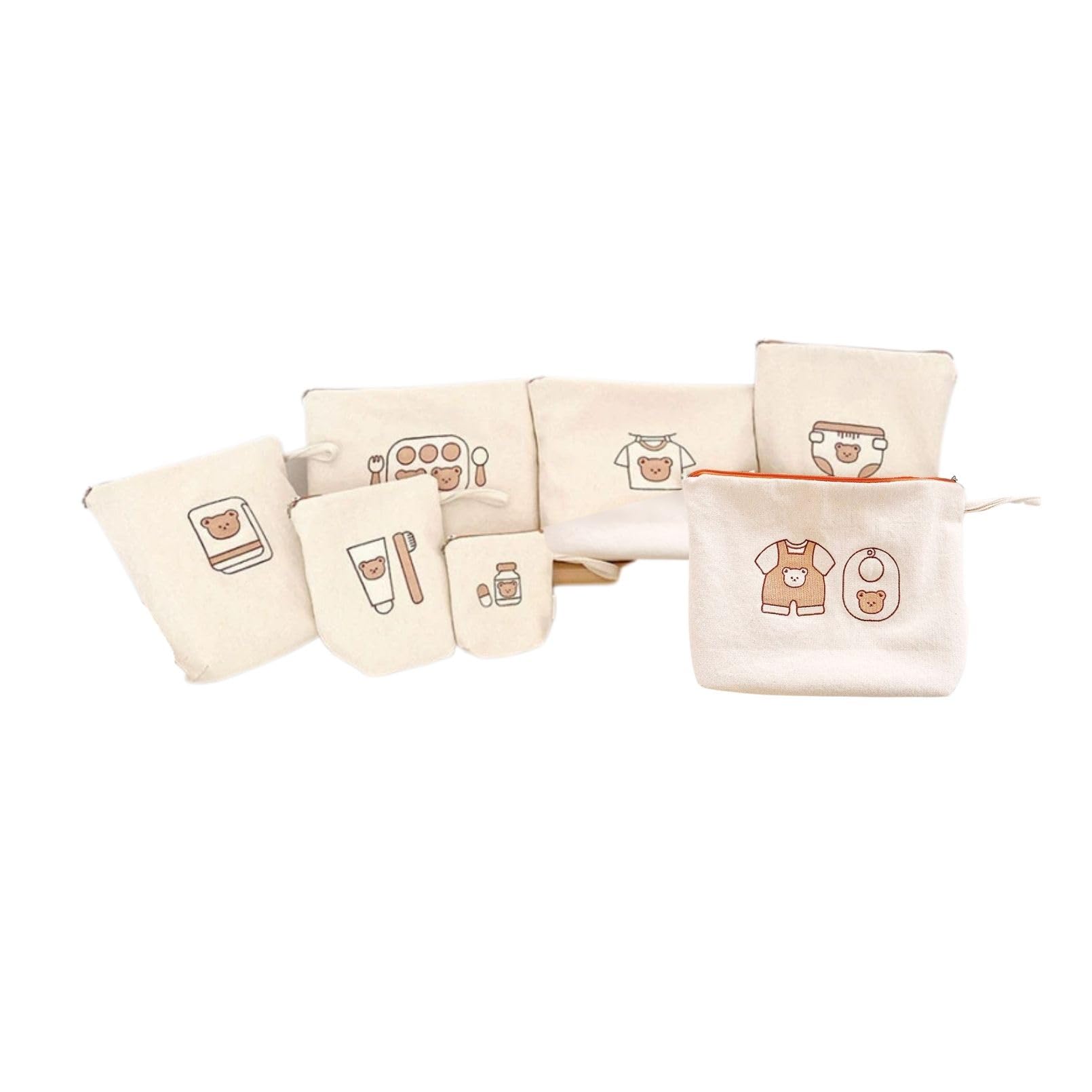 Chandini Baby Diaper and Clothes Storage Pouch Set with Perfect for with Brown 7-Piece Illustrations, Moms, Outings, Waterproof, Multi-Pouch Zipper,
Chandini Baby Diaper and Clothes Storage Pouch Set with Perfect for with Brown 7-Piece Illustrations, Moms, Outings, Waterproof, Multi-Pouch Zipper,