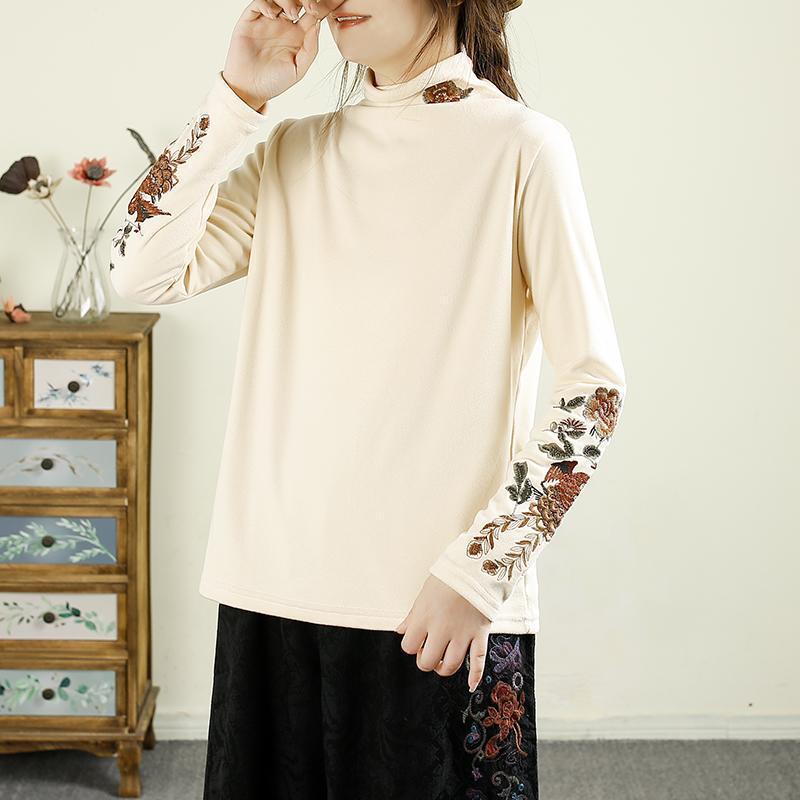 Осень и Зима Вышитая Полувысокая Горловина Теплый Немецкий Бархат Этнический Длинный Рукав Китайская Футболка Ретро Искусство Базовая Мама Топ Женский L бежевый
Осень и Зима Вышитая Полувысокая Горловина Теплый Немецкий Бархат Этнический Длинный Рукав Китайская Футболка Ретро Искусство Базовая Мама Топ Женский L бежевый