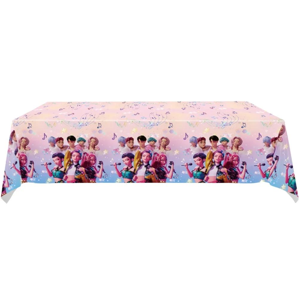 K-POP Demon Hunters Party Tablecloth Disposable Plastic Table Cover for Baby Shower Kids KPop Anime Birthday Party Decorations
K-POP Demon Hunters Party Tablecloth Disposable Plastic Table Cover for Baby Shower Kids KPop Anime Birthday Party Decorations