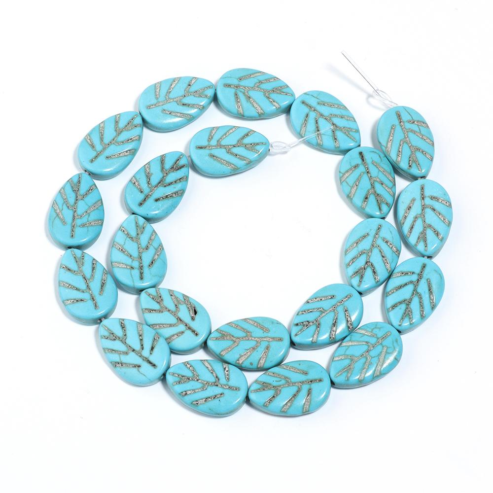 1 Strand White Blue Leaf Turquoises Beads Nature Stone Beads Loose Spacer Beads For Jewelry Making Accessories For Bracelet 9X13mm Apx 26pcs синій
1 Strand White Blue Leaf Turquoises Beads Nature Stone Beads Loose Spacer Beads For Jewelry Making Accessories For Bracelet 9X13mm Apx 26pcs синій