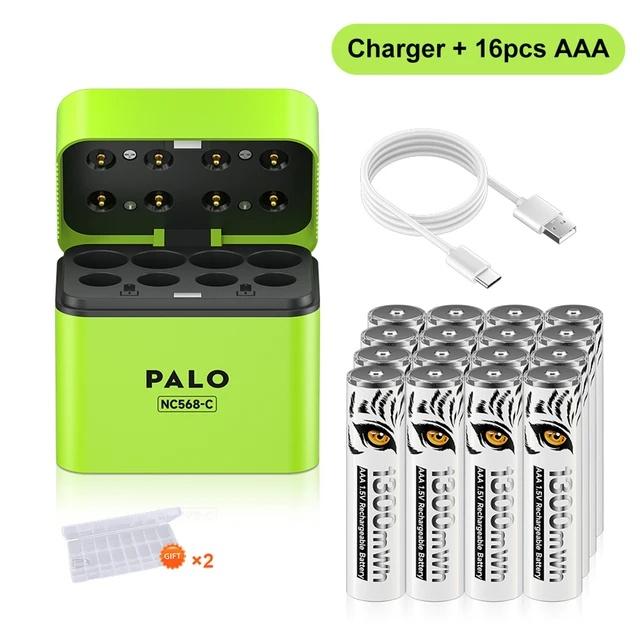 PALO1.5V AA+AAA Розумний Зарядний Пристрій Високопродуктивний Акумулятор з 1.5V AAA Літій-іонний Акумулятор 17pcs зелений
PALO1.5V AA+AAA Розумний Зарядний Пристрій Високопродуктивний Акумулятор з 1.5V AAA Літій-іонний Акумулятор 17pcs зелений