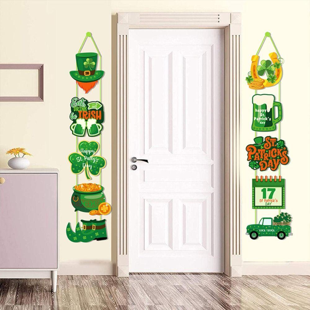 Paper Irish Day Porch Sign Green Shamrock Front Door Hanger St. Patrick s Day Hanging Banner Party
Paper Irish Day Porch Sign Green Shamrock Front Door Hanger St. Patrick s Day Hanging Banner Party