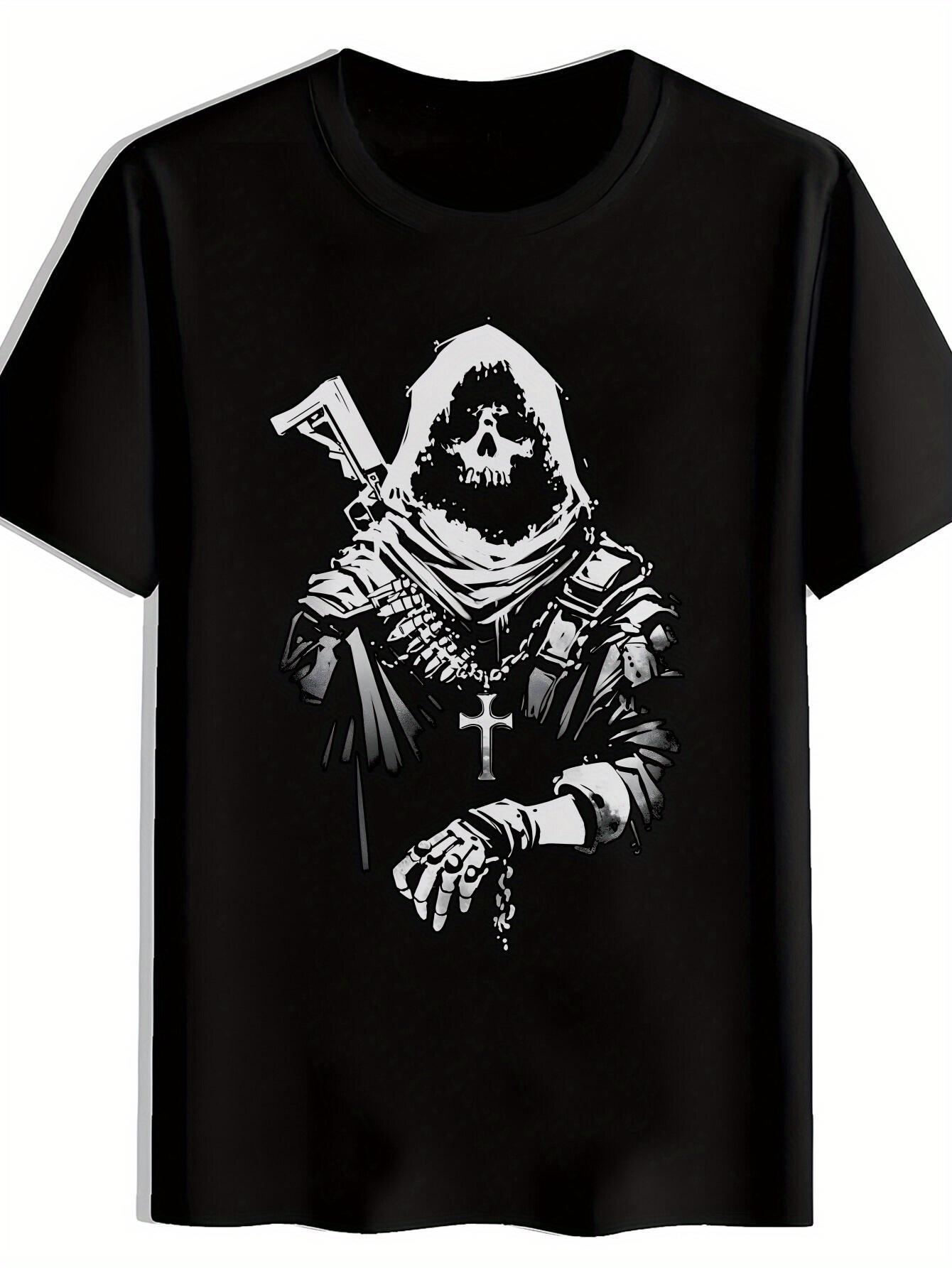 Gothic Punk Rock T-shirt - Black with White Hooded Figure XXXXL
Gothic Punk Rock T-shirt - Black with White Hooded Figure XXXXL