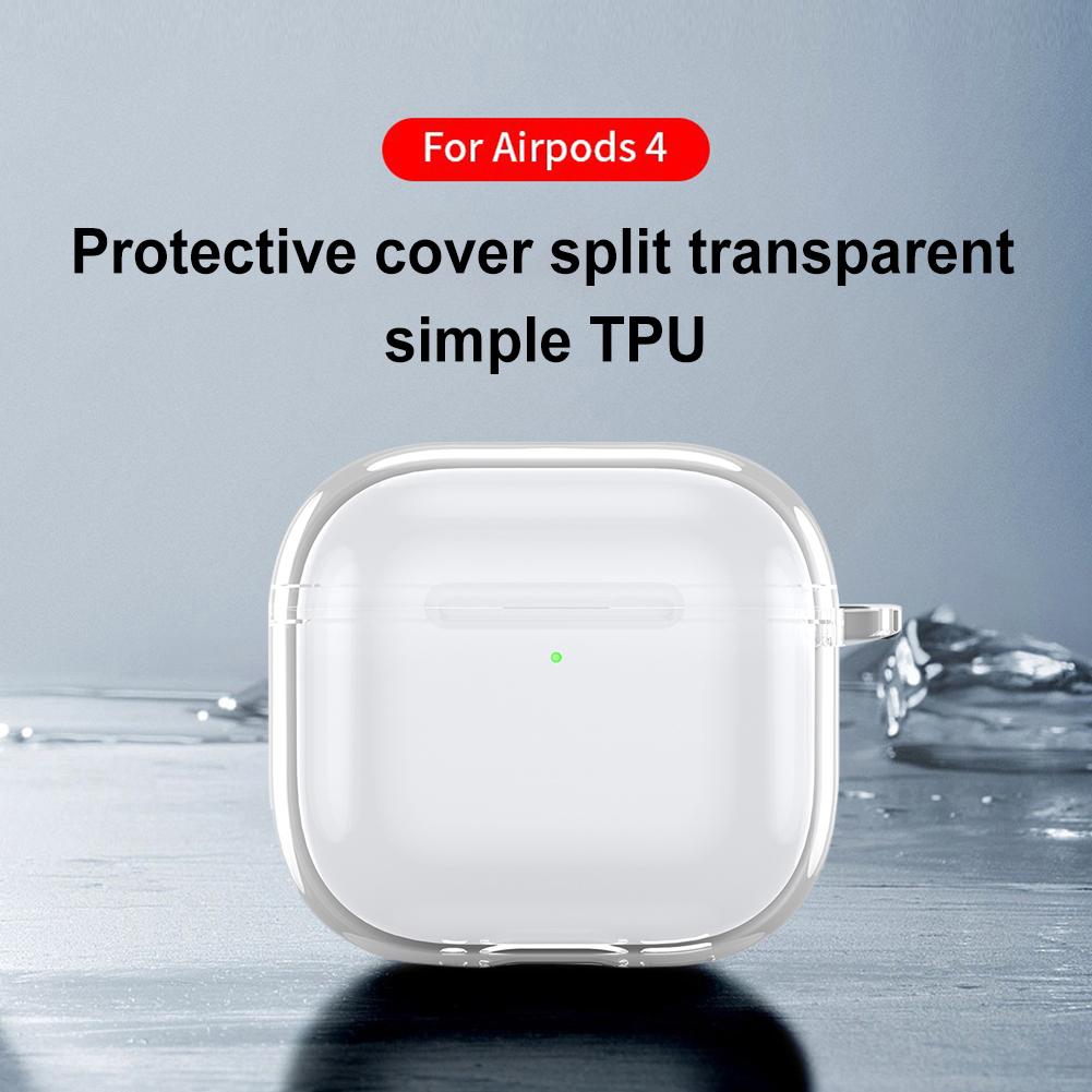 Transparent Protective Case TPU Shockproof Wireless Earphone Cover Skin with Carabiner Clear Cover Case for Apple AirPods 4 2024
Transparent Protective Case TPU Shockproof Wireless Earphone Cover Skin with Carabiner Clear Cover Case for Apple AirPods 4 2024