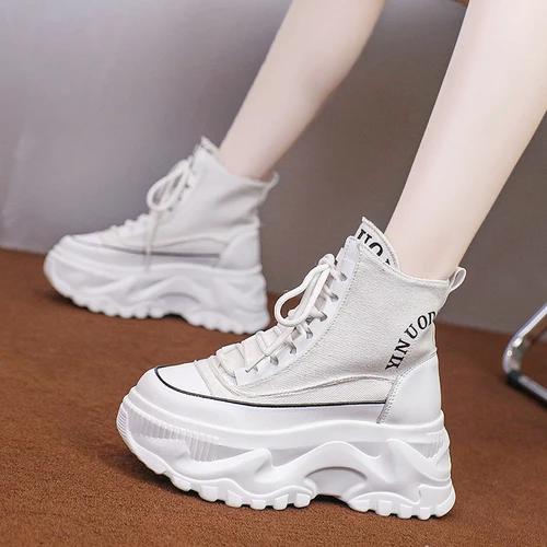 Women High Top High Platform Canvas Boots Ulzzang 7.5CM Wedge Heels Sneakers Woman Autumn Thick Sole Leather Short Boots 39 белый
Women High Top High Platform Canvas Boots Ulzzang 7.5CM Wedge Heels Sneakers Woman Autumn Thick Sole Leather Short Boots 39 белый