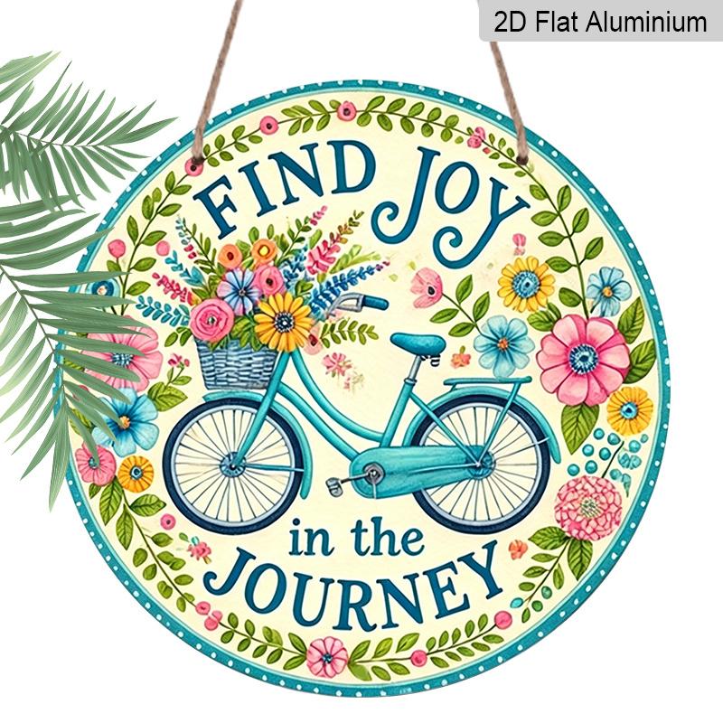2D Flat, 1pc Vintage Turquoise & Pink Floral Bicycle Metal Wall Art Sign with Find Joy in the Quote - Turquoise Blue Round Aluminum Retro Decor 7.87x7.87inch
2D Flat, 1pc Vintage Turquoise & Pink Floral Bicycle Metal Wall Art Sign with Find Joy in the Quote - Turquoise Blue Round Aluminum Retro Decor 7.87x7.87inch