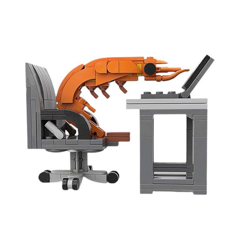 MOC Building Blocks Hard Working Shrimp Office Figurine DIY Assemble Model Toy Creative Prank Desktop Ornament Gifts
MOC Building Blocks Hard Working Shrimp Office Figurine DIY Assemble Model Toy Creative Prank Desktop Ornament Gifts