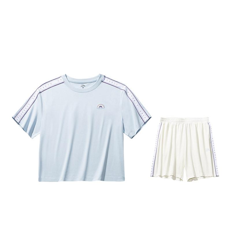 Anta Color Block Round Neck Short Sleeve Breathable Versatile Top And Comfortable Mid Waist Shorts Casual Set Women sets 962528205-4 L
Anta Color Block Round Neck Short Sleeve Breathable Versatile Top And Comfortable Mid Waist Shorts Casual Set Women sets 962528205-4 L