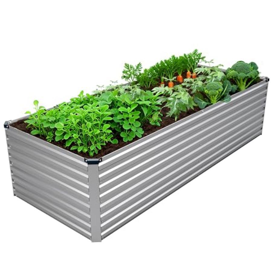 8x2x2FT Galvanized Raised Garden Bed Kit Rectangle Metal Flower Box Silver Large Planter Outdoor Garden for Planting Fruit Herb United States
8x2x2FT Galvanized Raised Garden Bed Kit Rectangle Metal Flower Box Silver Large Planter Outdoor Garden for Planting Fruit Herb United States