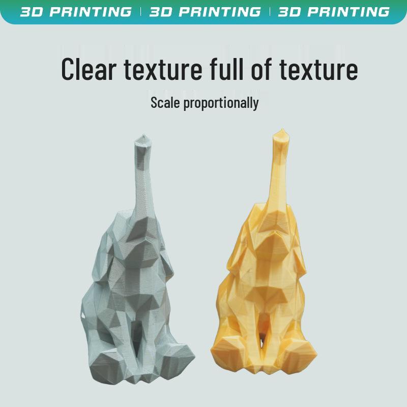 Golden Baby Elephant Sculpture: Creative 3D Printed Indoor Animal Art for Teaching and Decor
Golden Baby Elephant Sculpture: Creative 3D Printed Indoor Animal Art for Teaching and Decor