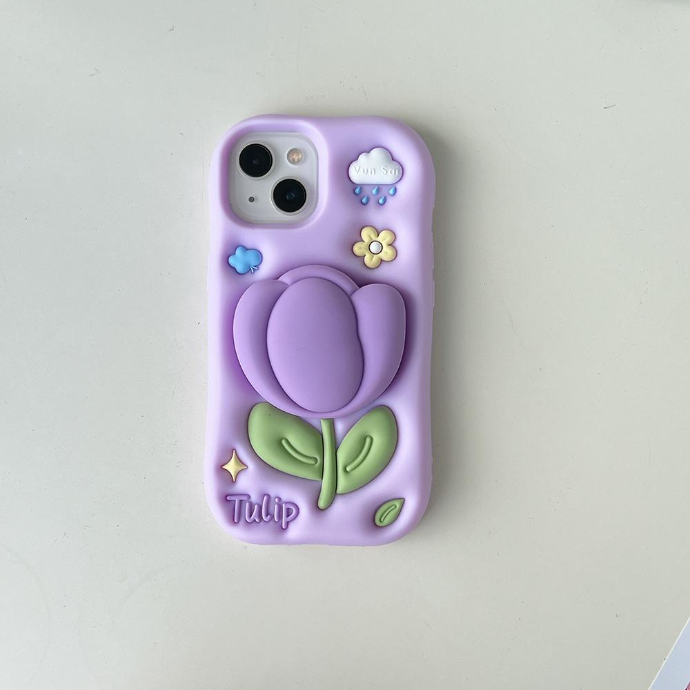 Kawaii Summer Floral Tulip Bracket Soft Silicone Case With Stand Holder Shock Proof Cover for iPhone 16 15 14 13 12 Pro Max For iPhone 16 Pro Max фиолетовый
Kawaii Summer Floral Tulip Bracket Soft Silicone Case With Stand Holder Shock Proof Cover for iPhone 16 15 14 13 12 Pro Max For iPhone 16 Pro Max фиолетовый