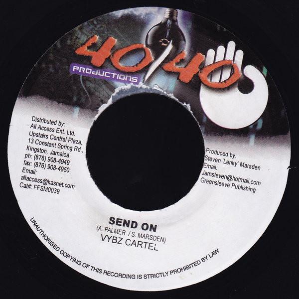 7inch Record VYBZ KARTEL - Send On FFSM0039 40/40 Productio 2003 Jamaica Reggae, Ska & Dub Used
7inch Record VYBZ KARTEL - Send On FFSM0039 40/40 Productio 2003 Jamaica Reggae, Ska & Dub Used