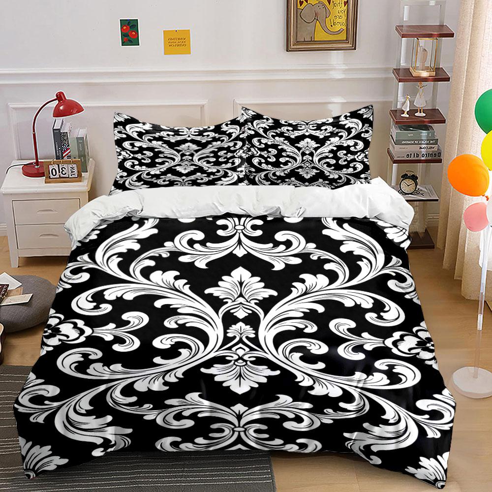 White floral damask pattern. Bedding sets Duvet cover sets Duvet covers Pillowcases(1 * Duvet Cover 2 * Pillowcases without duvet insert) 135x200cm
White floral damask pattern. Bedding sets Duvet cover sets Duvet covers Pillowcases(1 * Duvet Cover 2 * Pillowcases without duvet insert) 135x200cm