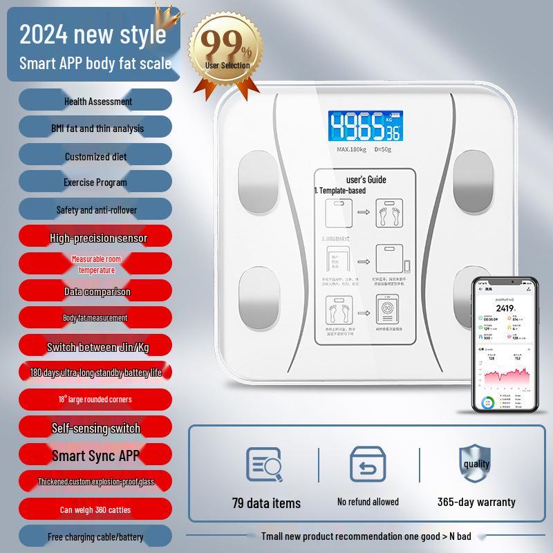 Pengyi Precise Smart Body Fat Scale - Electronic Weight Scale for Accurate Fat Measurement (1 Piece)
Pengyi Precise Smart Body Fat Scale - Electronic Weight Scale for Accurate Fat Measurement (1 Piece)