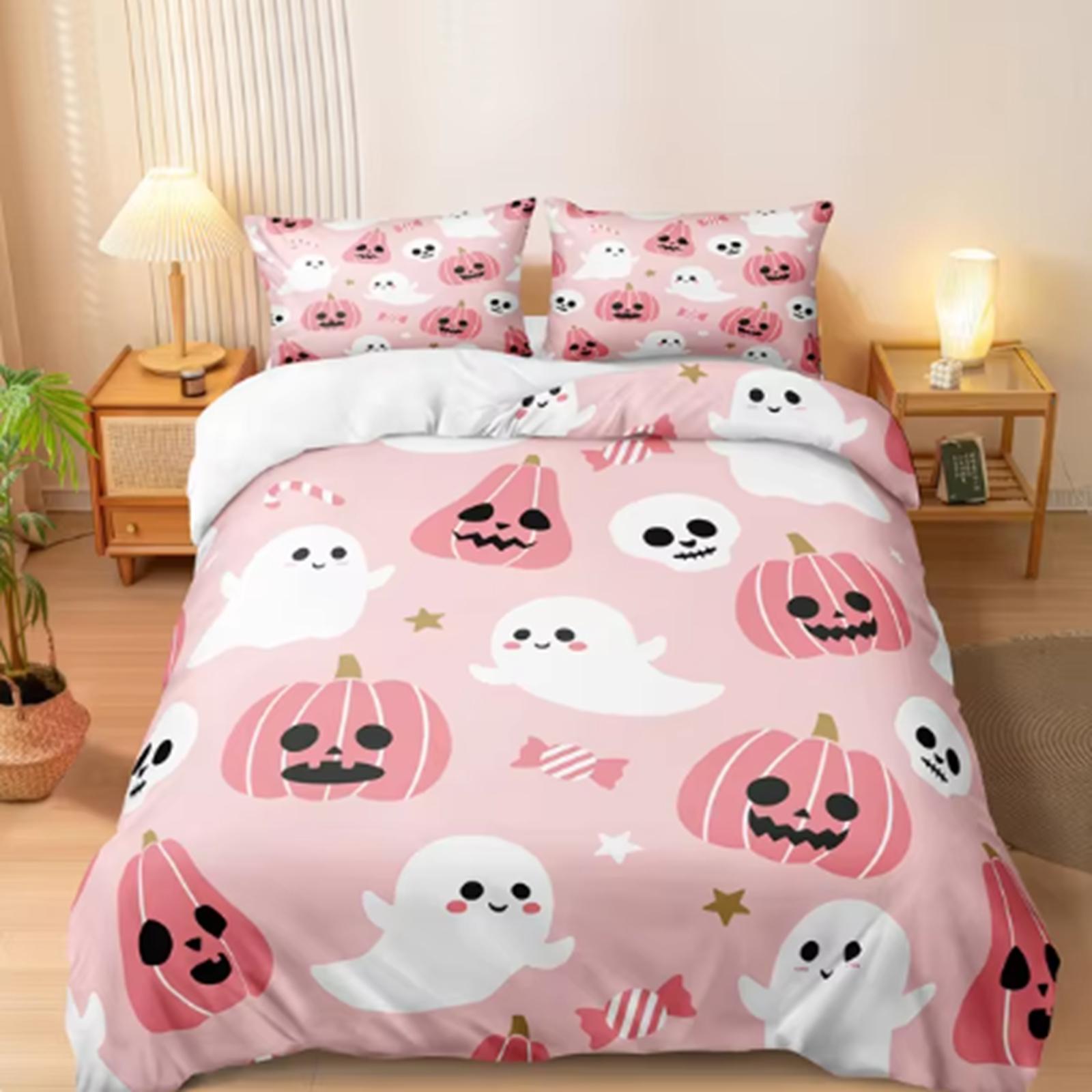 Comforter Pink Pumpkin Halloween Comforter Ghost Bedding Set Horror Black Cat Room Decor 3Pcs Comforter (quilt)-EU Single(135*200cm)3pcs
Comforter Pink Pumpkin Halloween Comforter Ghost Bedding Set Horror Black Cat Room Decor 3Pcs Comforter (quilt)-EU Single(135*200cm)3pcs