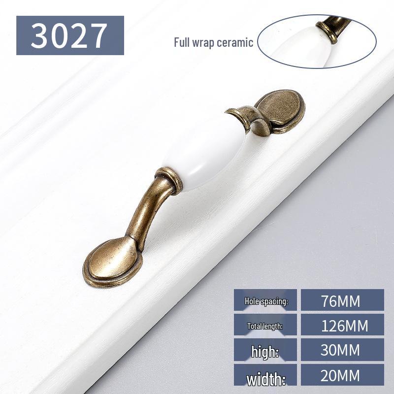 Antique Bronze & White Ceramic Cabinet Handle - European Style for Wardrobe, Drawer, Shoe Cabinet, Wine Cabinet, and Kitchen Doors.
Antique Bronze & White Ceramic Cabinet Handle - European Style for Wardrobe, Drawer, Shoe Cabinet, Wine Cabinet, and Kitchen Doors.