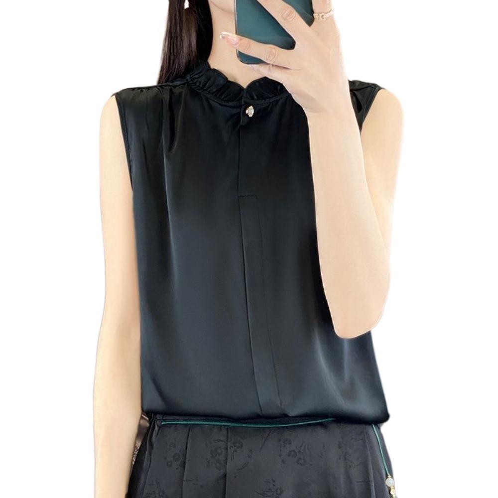 Ruffles Elegant Camisole Tanks Solid Color Shirts Crop Tops Simple Sleeveless Blouse Office XL чёрный
Ruffles Elegant Camisole Tanks Solid Color Shirts Crop Tops Simple Sleeveless Blouse Office XL чёрный